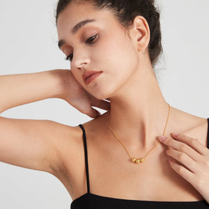 Custom Name Bead Pendant Necklace