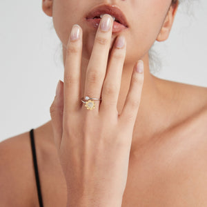 Sunflower Anxiety Fidget Spinner Bypass Ring