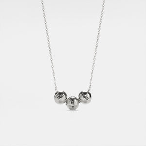 Custom Name Bead Pendant Necklace