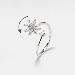 Flower Anxiety Fidget Spinner Bypass Ring