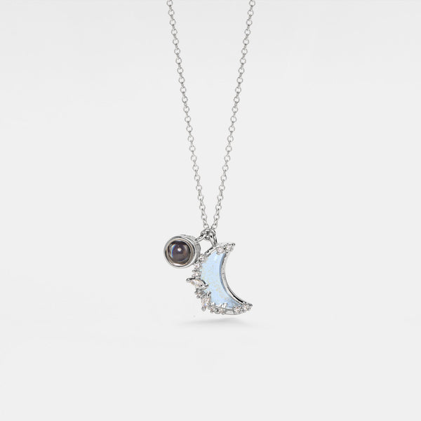 Moon Photo Projection Necklace