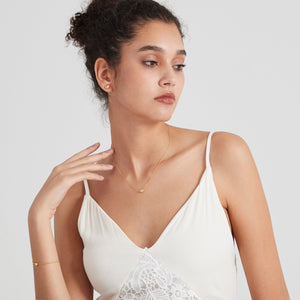 Gold Kidney Bean Charm Stacking Bracelet