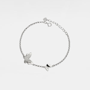 Double Butterfly Stacking Charm Bracelet