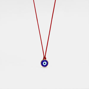Turkish Evil Eye Charm Red Rope Necklace