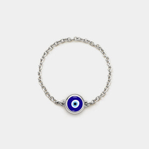 Turkish Evil Eye Nazar Stacking Chain Ring