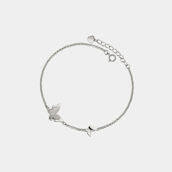 Double Butterfly Charm Anklet