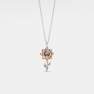 Sunflower Custom Photo Projection Necklace
