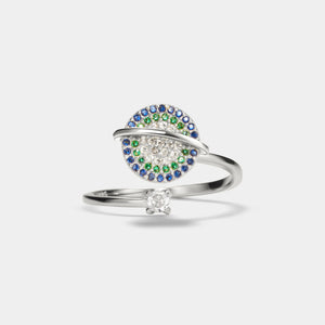 Planet Saturn Anxiety Fidget Spinner Ring