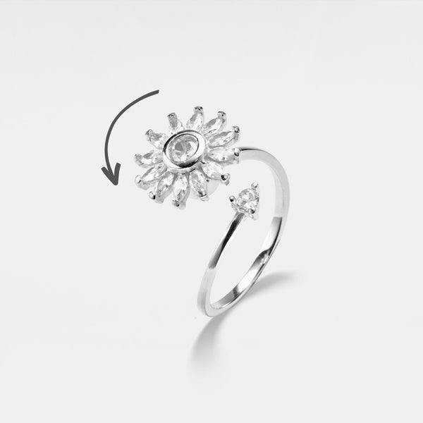 Daisy Flower Fidget Spinner Ring