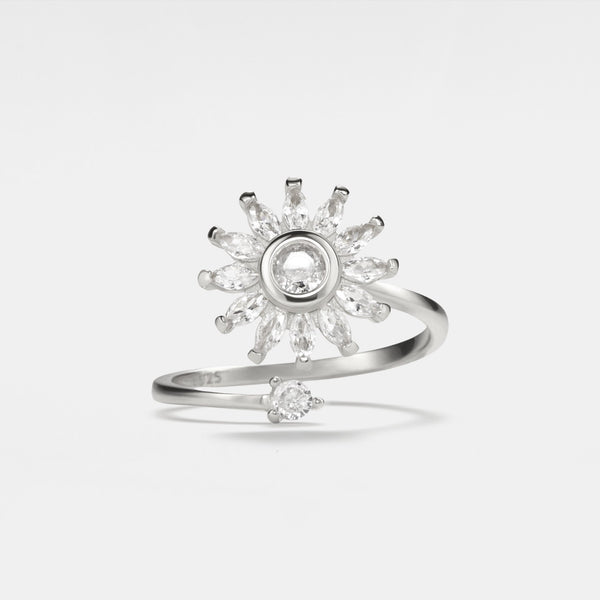 Daisy Flower Fidget Spinner Ring