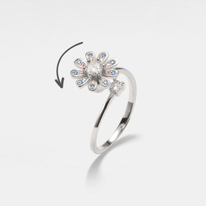 Daisy Flower Fidget Spinner Bypass Ring