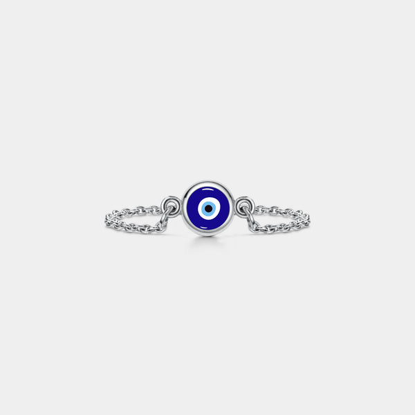 Evil Eye Nazar Chain Ring