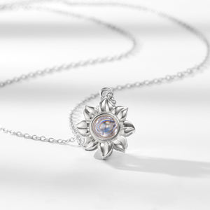 Sunflower Custom Photo Projection Necklace