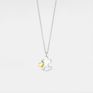 Jigsaw Puzzle Couple Matching Necklace