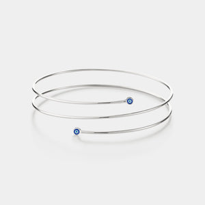Evil Eye Nazar Three Row Bangle Bracelet