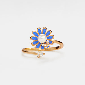 Gänseblümchen Blume Schmetterling Fidget Spinner Ring