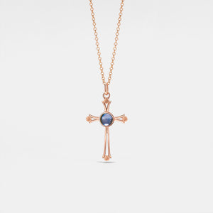 Collier de projection photo personnalisé en croix