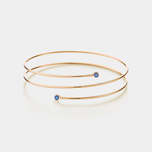 Evil Eye Nazar Three Row Bangle Bracelet