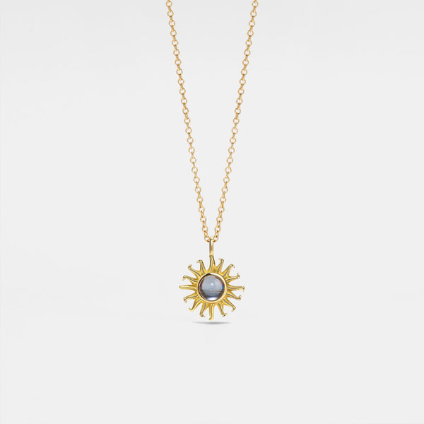 Custom Sun Photo Projection Necklace