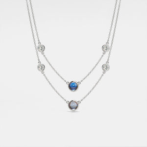 Custom Double Photo Projection Necklace