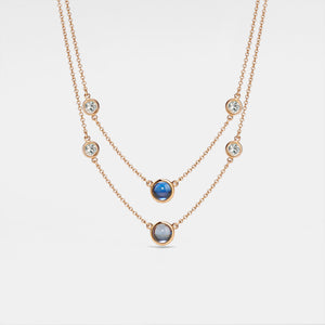 Custom Double Photo Projection Necklace