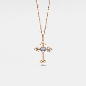 Collier de projection photo personnalisé Iris Cross