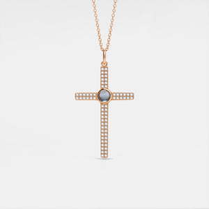 Kreuz Benutzerdefinierte Fotoprojektion Halskette