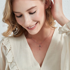 Collier de projection photo personnalisé en croix