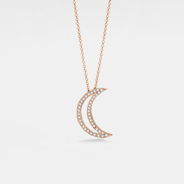 Crescent Moon Layering Necklace