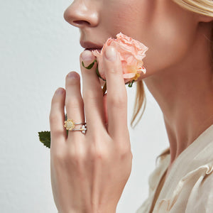 Sonnenblumen-Bienen-Angst-Fidget-Spinner-Ring