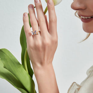 Purple Butterfly Fidget Spinner Bypass Ring