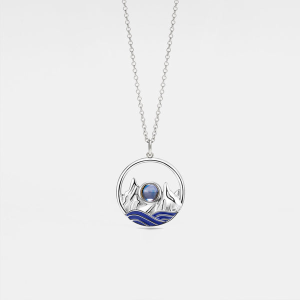 Mountain Ocean Photo Projection Necklace