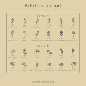 Custom Birth Flower Stud Earrings