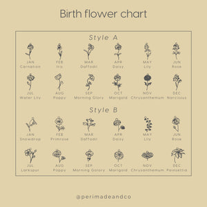 Custom Name Birth Flower Statement Earrings