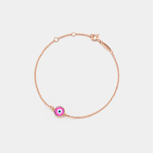 Pink Turkish Evil Eye Nazar Charm Bracelet