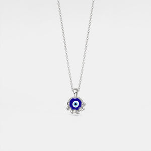 Evil Eye Nazar Olive Leaf Pendant Necklace
