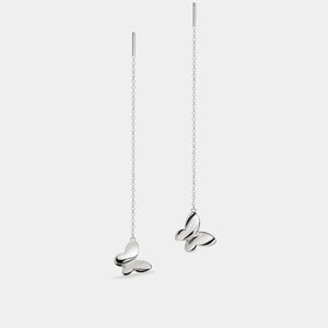 Butterfly Dangle Drop Long Threader Earrings