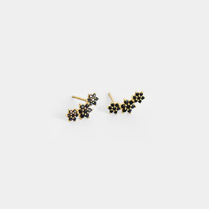 Dainty Flower Crawler Climber Stud Earrings
