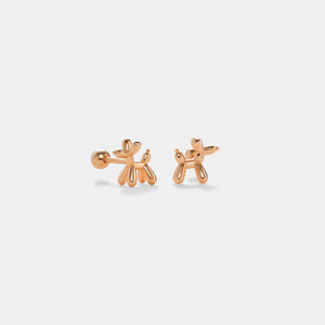 Balloon Dog Screw Back Stud Earrings