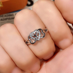 Infinity Mobius Heart Pavé CZ Promise Ring - Perimade & Co.