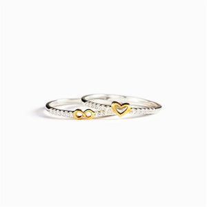 Infinity Mobius Heart Stacking Thin Ring - Perimade & Co.