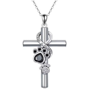 Infinity Paw Print Cross Pendant Necklace - Perimade & Co.