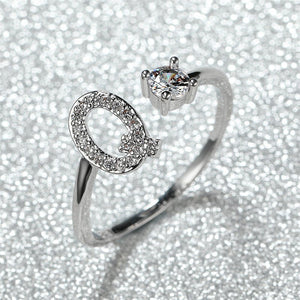 Initial Letter Adjustable Stacking Ring - Perimade & Co.