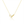 Gold necklace with a V-shaped pendant on a white background