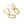 Gold hoop earrings on a white background
