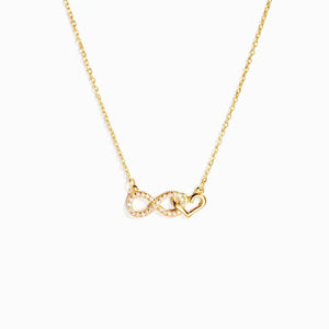 Interlocking Infinity Heart Pavé CZ Necklace - Perimade & Co.