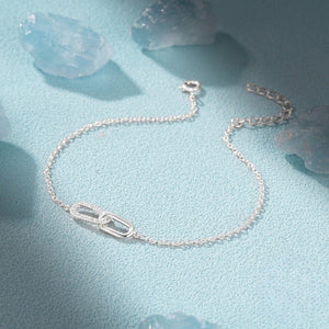 Interlocking Paperclip Link Charm Bracelet - Perimade & Co.