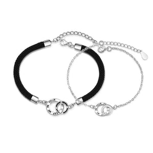 Interlocking Ring Couple Matching Bracelet - Perimade & Co.