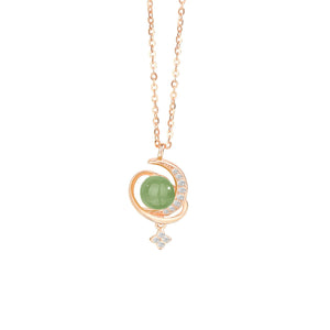 Jade Planet Moon Star Pendant Necklace - Perimade & Co.