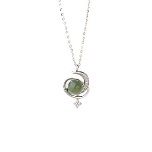Jade Planet Moon Star Pendant Necklace - Perimade & Co.